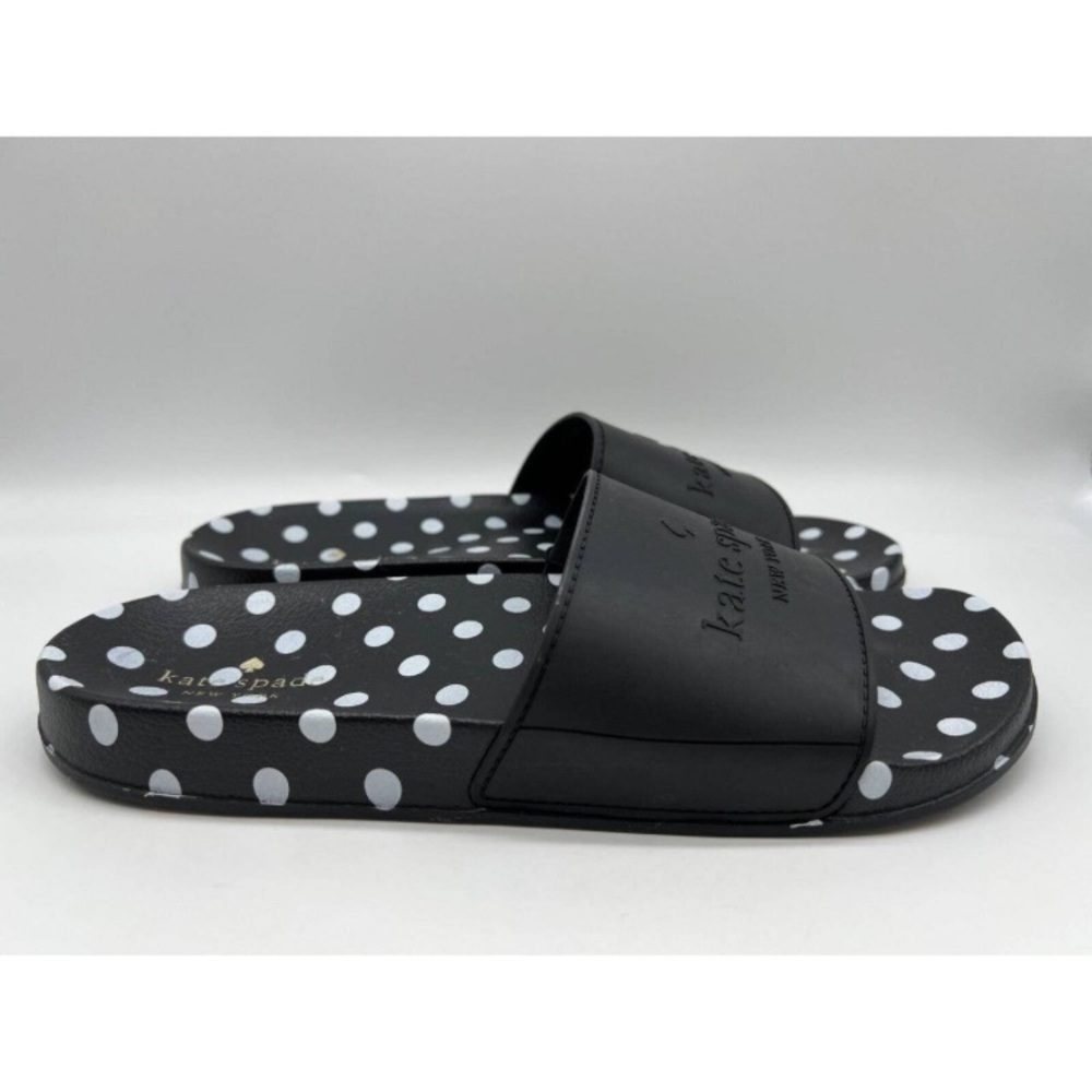 Rare EUC Kate Spade slides sunny polka dot sandals